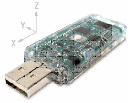 The USB plug in three-axis sensor